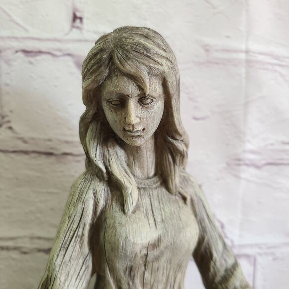 Colorful Girl with Flowers Bird Seed Feeder – Delightful Garden Decor - Statue - Picture 4 of 7